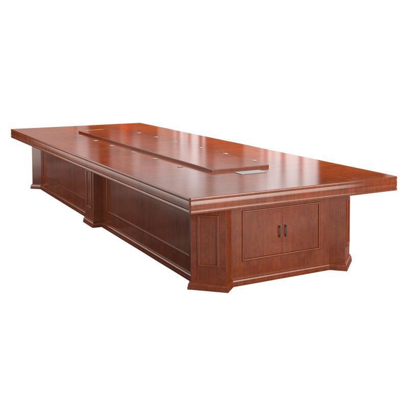 Saint li paint conference table with solid wood veneer, long table for company reception and training, large negotiation table and chair set