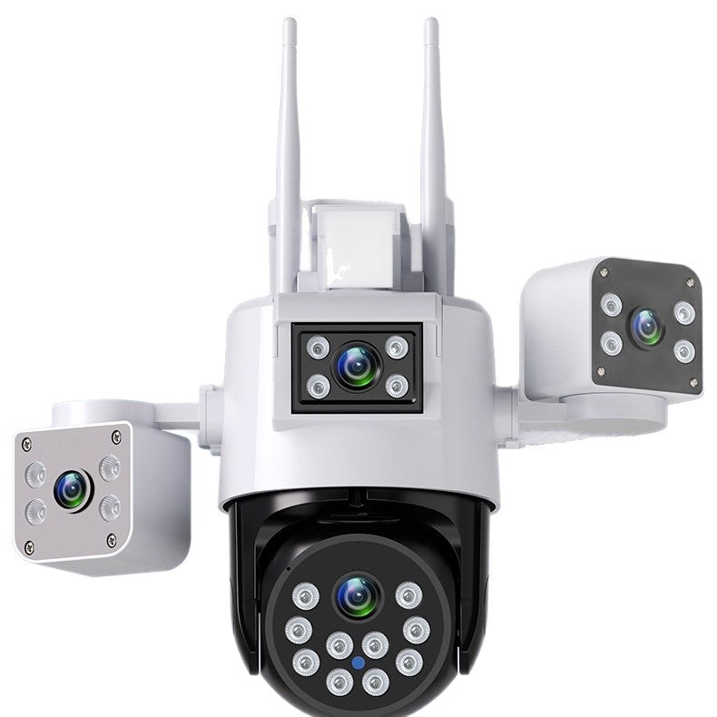 360-Degree surveillance camera without dead ends Wireless panoramic outdoor 4G night vision mobile phone remote monitor three 3 screens