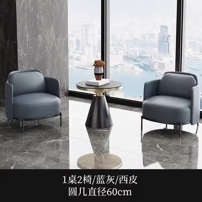 Business negotiation single sofa hotel lobby rest area sofa office light luxury reception sofa booth