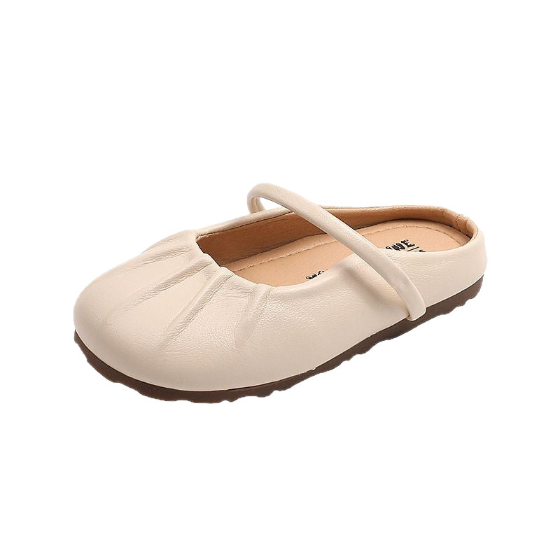 Girls' summer slippers: new slip-on, princess-style, closed-toe sandals for girls - fashionable soft-soled outdoor slides