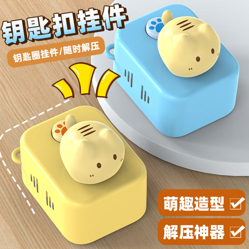 new product decompression creative kitten plug button with music key pendant mini office ornaments small toys
