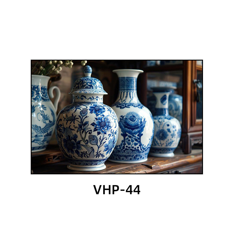 Blue and white porcelain decorative painting vase porcelain ceramic new Chinese style living room hanging painting hotel hotel restaurant box Chinese style