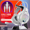 Silver sculpt q7 over-ear wired gaming headset with rgb lighting, 7.1 surround sound, usb connectivity - private label design for cross-border e-commerce (amazon compatible)