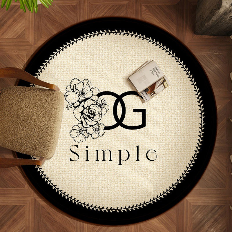 Cream wind round carpet light luxury high sense living room coffee table bedroom bedside cloakroom dresser chair floor mat
