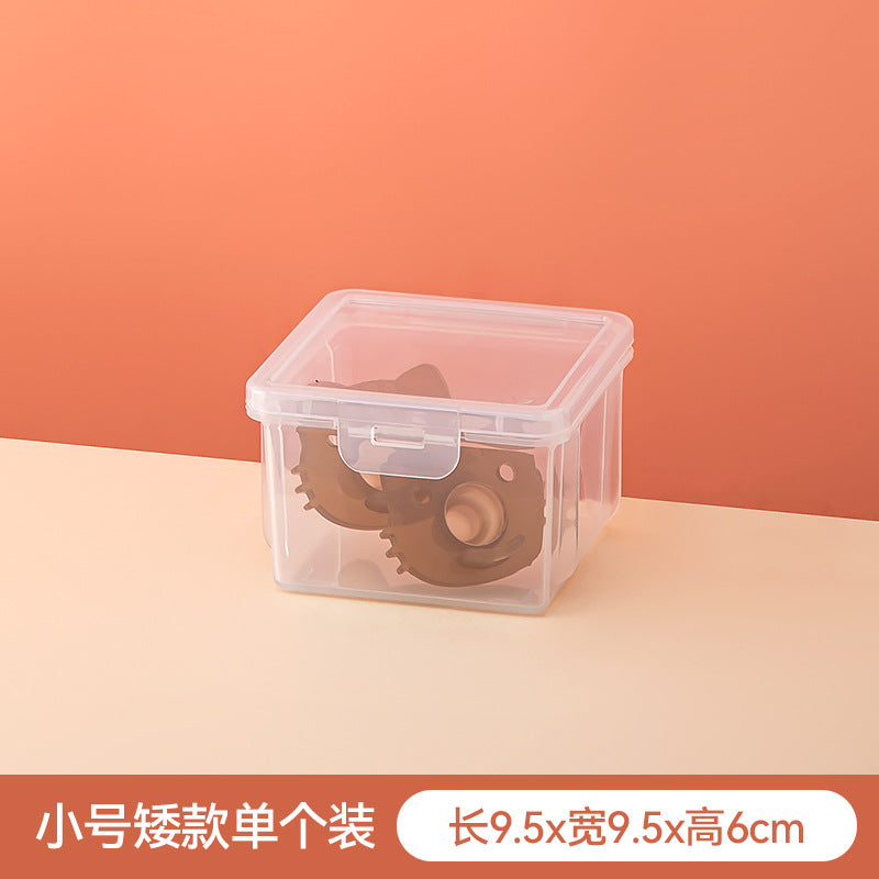 Dust-proof bottle storage box, molar stick, pacifier, baby teething glue storage box, Bite Bite Le fruit complementary food storage box