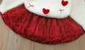 Girlsweaterthickened winternew arrivalkidsk-stylestereo heart imitation mink velvet knitted sweatersuit