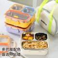 304 stainless steel lunch box - perfect for office workers and students - prevents food odor mixing, microwave-safe, and keeps food warm