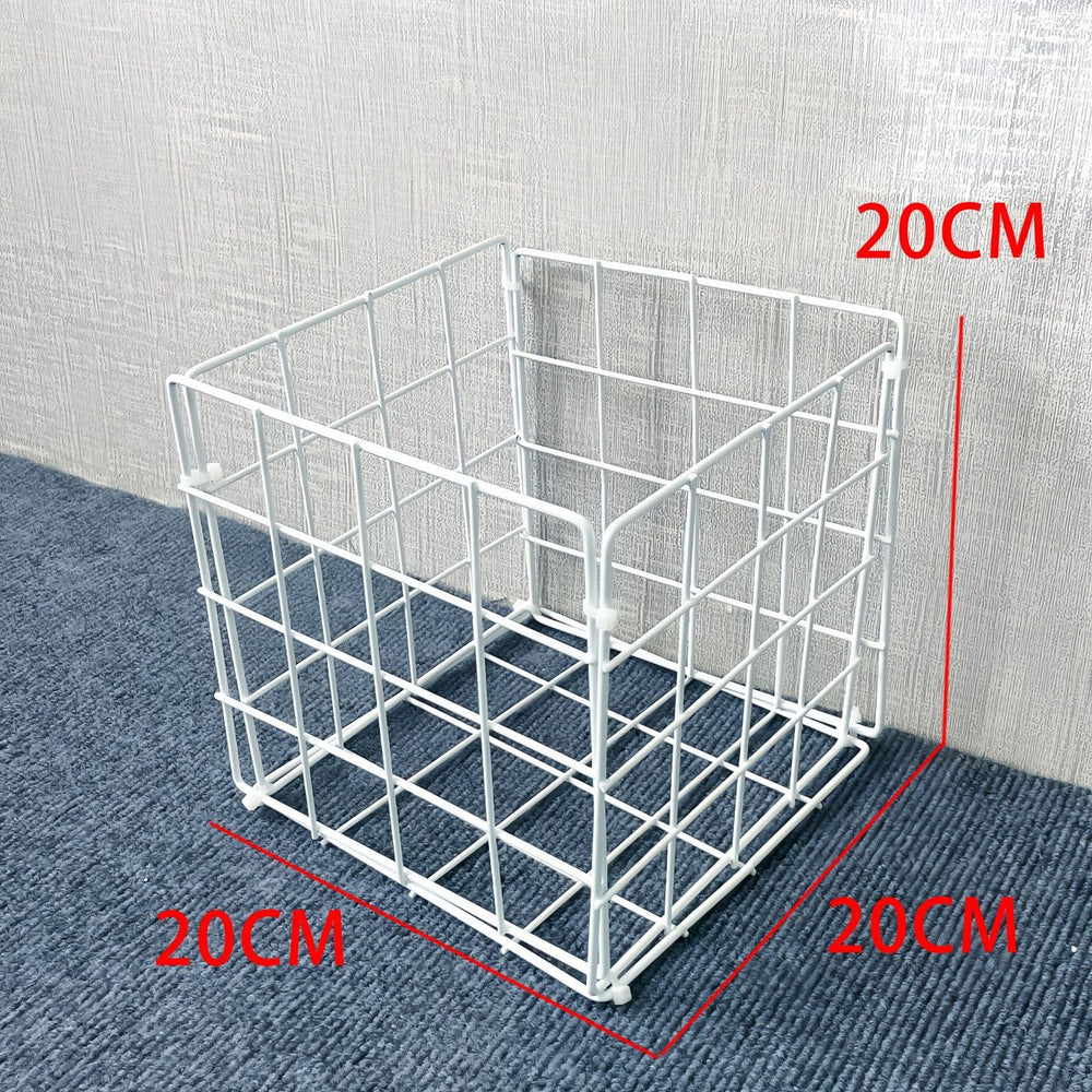 Wrought iron mesh storage basket - portable laundry hamper, organizer, shelf, fruit basket, basketball, yoga mat, and toy storage bin
