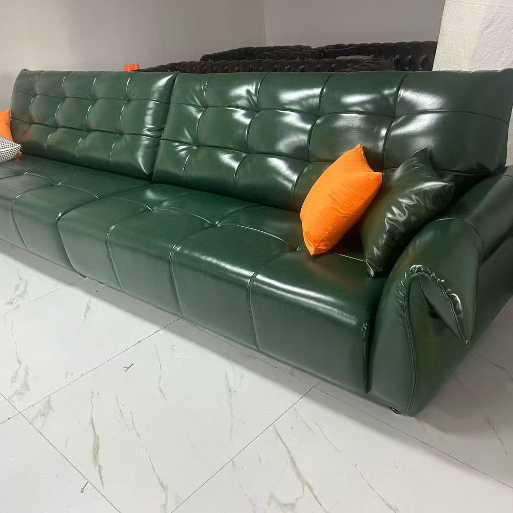 New arrival black swan sofa italian normcore leather art popular large and small apartment living room straight row combination leather sofa