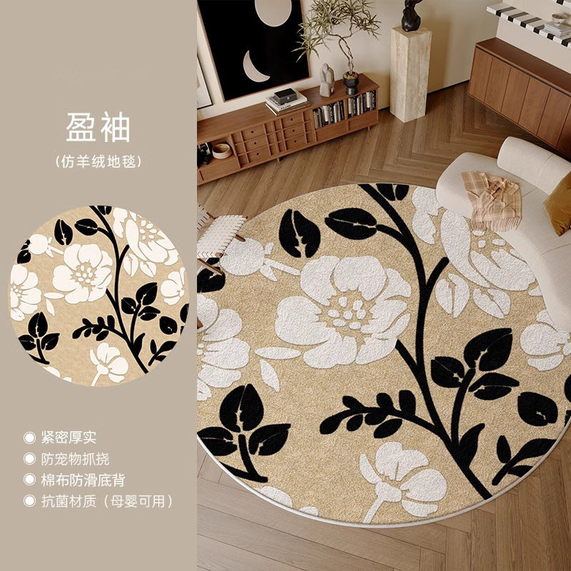 Distributed round carpet classy sense of accessible luxury living room bedroom bedside coffee table sofa no-wash, wipeable and maintenance-free floor mat