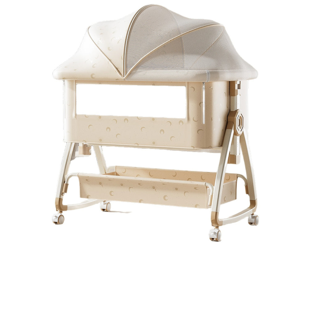 Baby crib convertible bassinet portable 2-in-1 foldable multifunctional baby bed newborn splice large bed