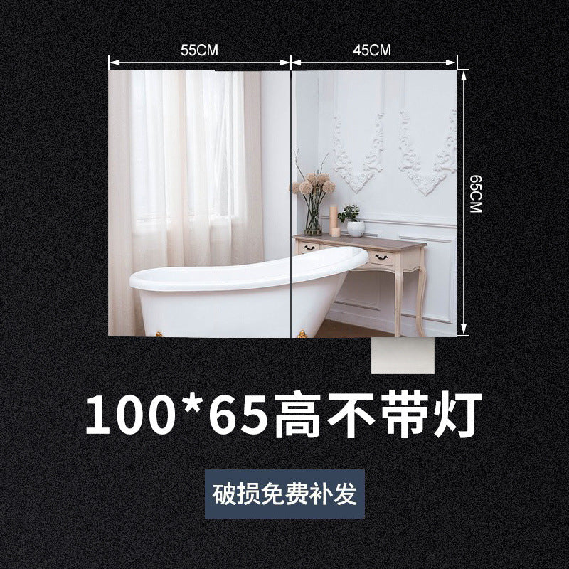 Stainless Steel Bathroom Mirror Cabinet Wall-mounted Toilet Mirror Box Toilet Bathroom Mirror with Shelf Dressing Storage