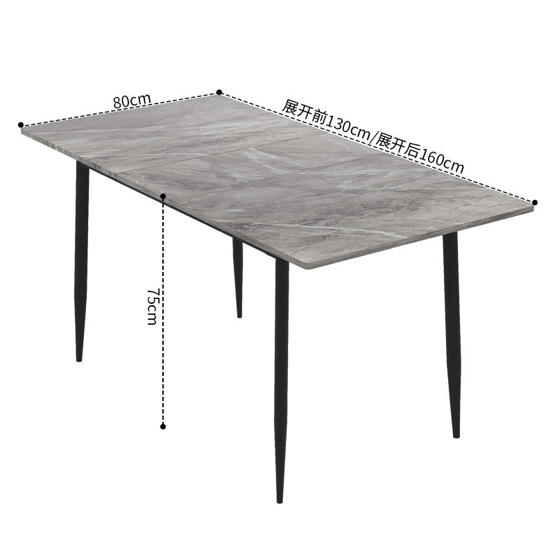Customizable rock slab dining table - perfect for small spaces, modern minimalist, light luxury style, study table, extendable dining table