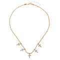 Multi-layered brick cross necklace wholesale cross-border fashion all-match accessories for women niche high-end simple clavicle chain