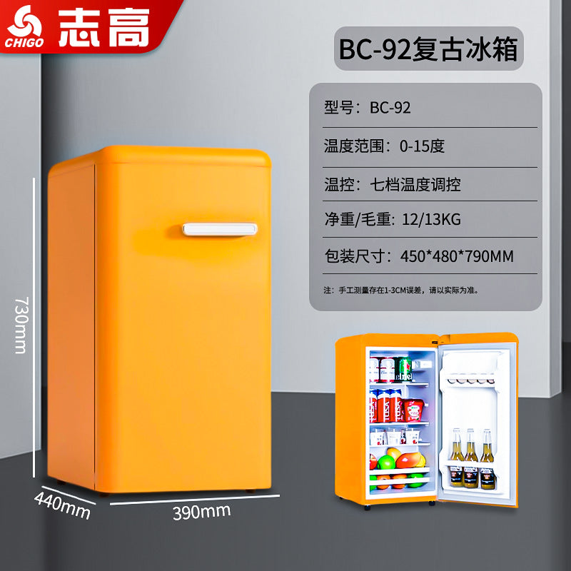 foreign trade single-door refrigerator, small household refrigerator, mini breast milk freezer, hotel small refrigerator, energy saving