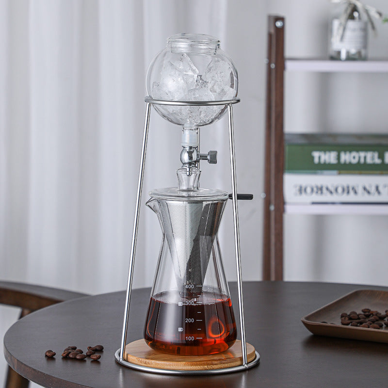Iced drip coffee pot, cold brew pot, hand-brewed coffee utensils, for home cold brew coffee pot, ice brew pot, drip filter