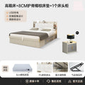 (upgraded white bed) + 8cm ergonomic coconut coir mattress + nightstand * 1 set