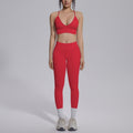 fashionsexy back sports bra suit seamless peach butt quick-drying running fitness yoga suit suit