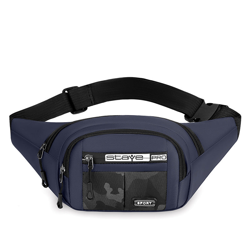 Fanny pack men's light and casual men's mobile phone multi-functional work belt bag wear-resistant anti-splashing messenger bag
