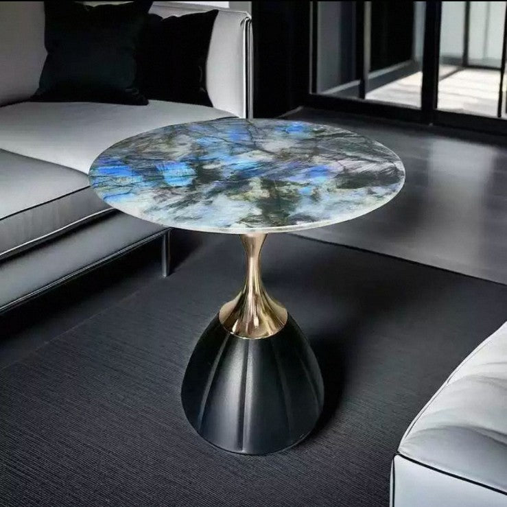Scandinavianretro sofa side table living room coffee table small table iron side table bedside storage rack balcony casual round table