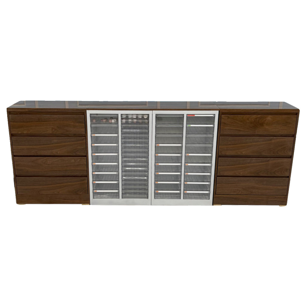 Solid wood retro nail art cabinet walnut display cabinet nail polish storage cabinet nail polish glue locker floor cabinet