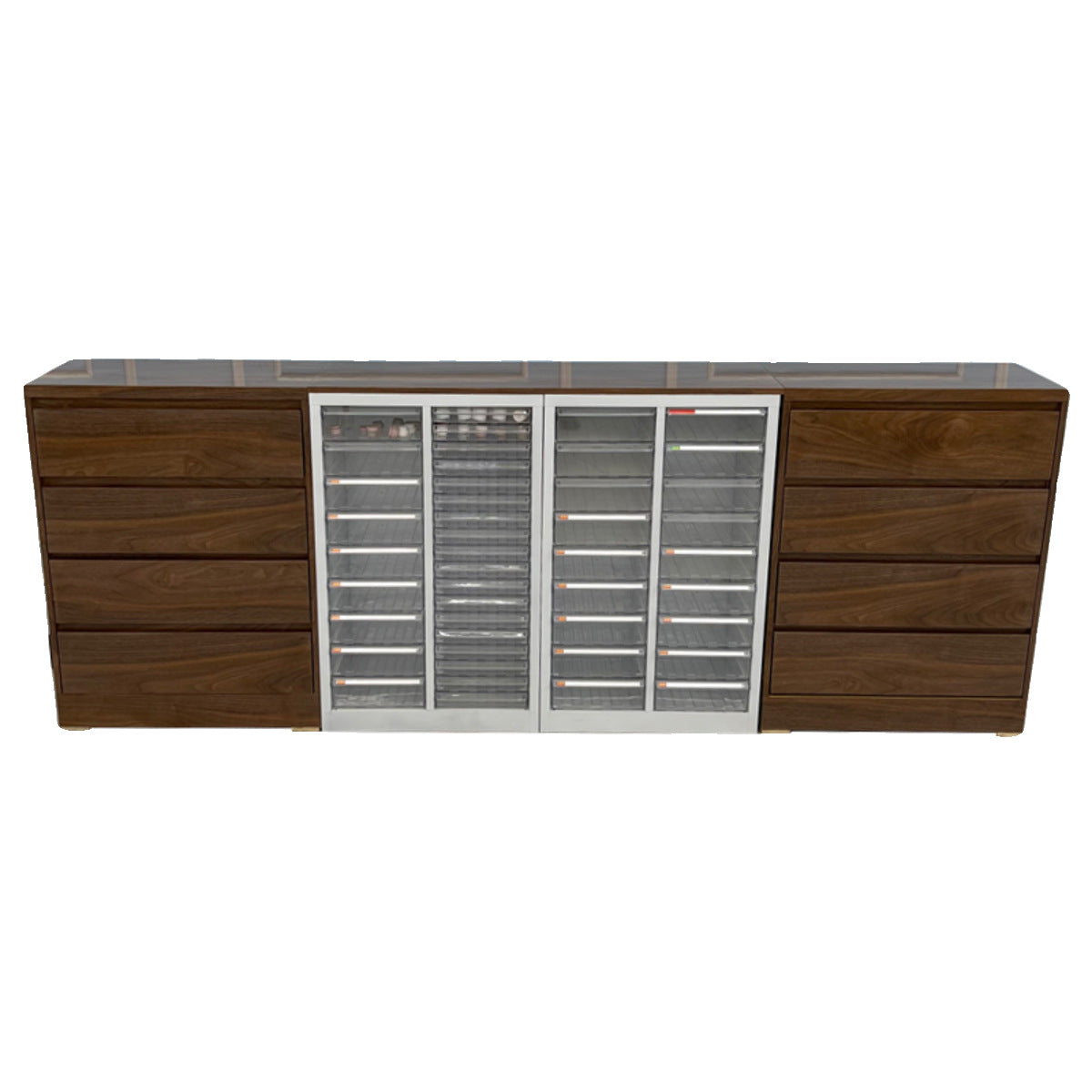 Solid wood retro nail art cabinet walnut display cabinet nail polish storage cabinet nail polish glue locker floor cabinet