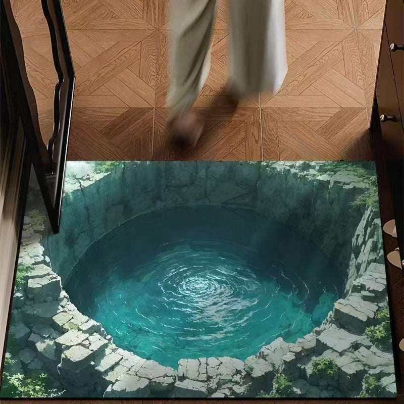 3d visual trap floor mat bathroom absorbent mat non-slip foot mat entrance door mat entrance door mat