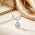 8458 agile white water drop steel necklace