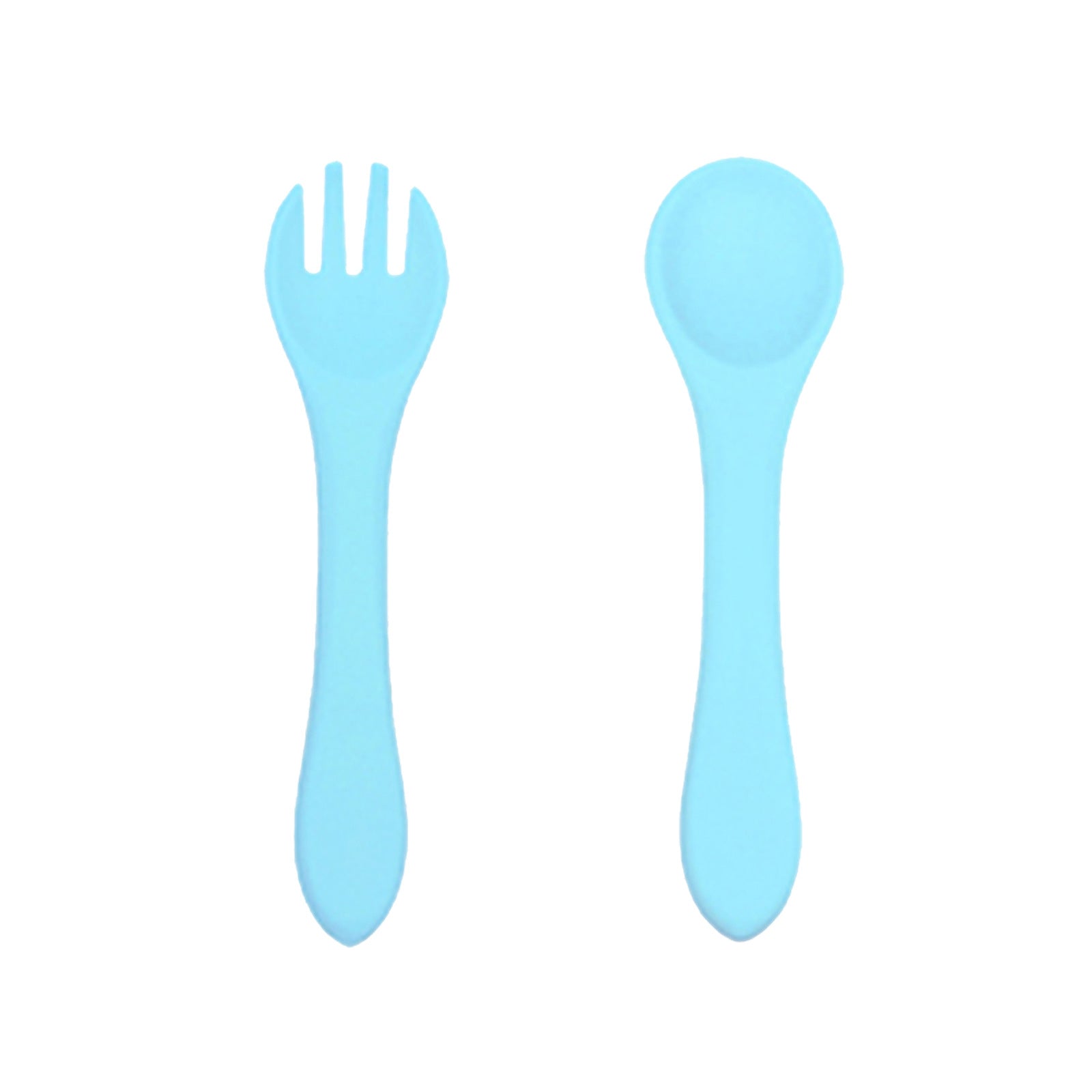 Children's fork and spoon baby spoon Children's learning to eat training Baby fork tableware Self-eating rice spoon Silicone