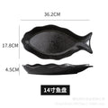 Fish plate ceramic steamed fish plate creative fish plate for home chopped pepper fish head special new arrival large fish plate wholesale