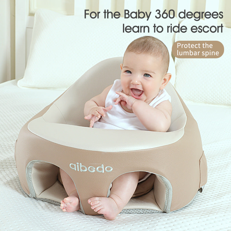 Aibedo wrap-around anti-rollover baby learning to sit chair does not hurt the spine, no washing, learning to sit training chair is specially provided as