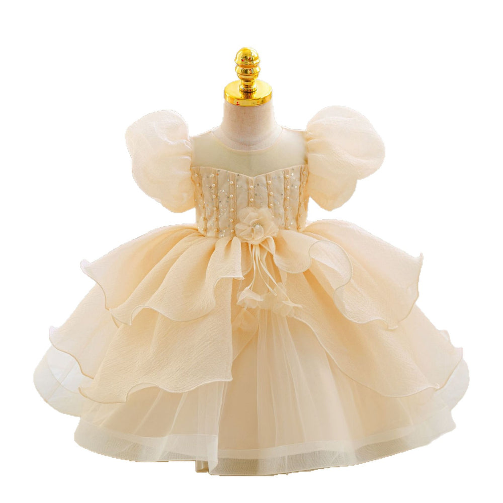 New arrival: children's formal dress - tutu skirt, puff sleeves, cake princess dress for baby girls