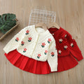 autumn/winter new knitted cardigan two-piece set - girls' outerwear & sweater set