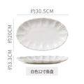 12inch fish plate-white