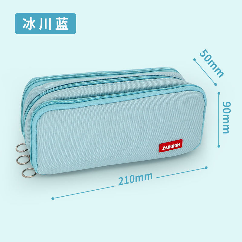 Simple pencil case Large capacity Japanese and Korean version High school students Junior high school students Multifunctional stationery bag  pencil bag
