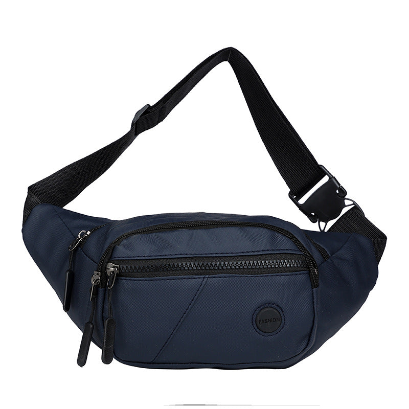 New men's fanny pack outdoor shoulder messenger bag change mobile phone fanny pack multi-pocket business go out breast bag wholesale