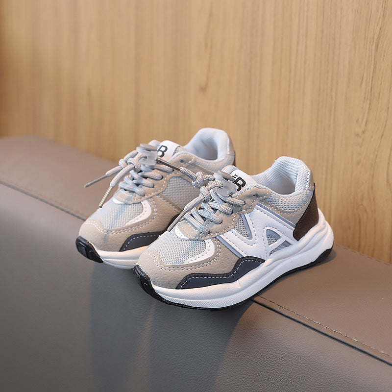 spring/autumn new children's sports shoes: boys' mesh sneakers, casual shoes, girls' baby shoes, soft-soled running shoes