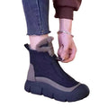 Warm and cozy snow boots: new autumn/winter women's cotton shoes, fleece-lined, extra thick, fashionable, versatile, thick-soled, height-increasing women's martin boots