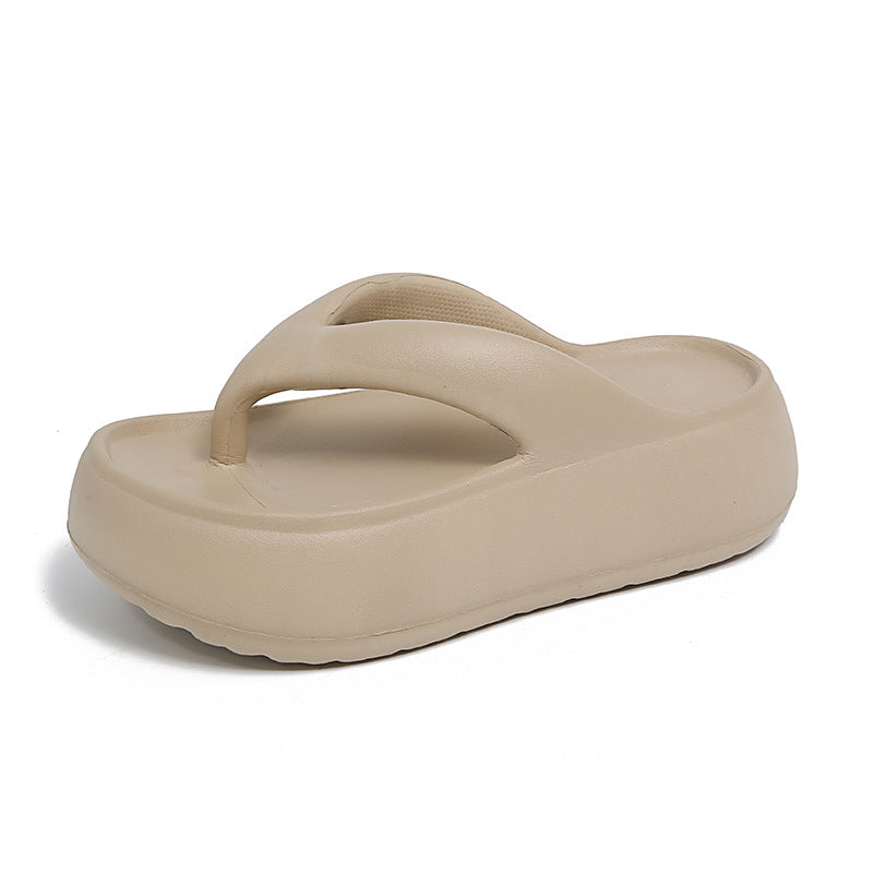 Thick sole flip-flops women's wedge heel flip-flops eva slippers summeroutwear non-slip heightening sandals summer sandals