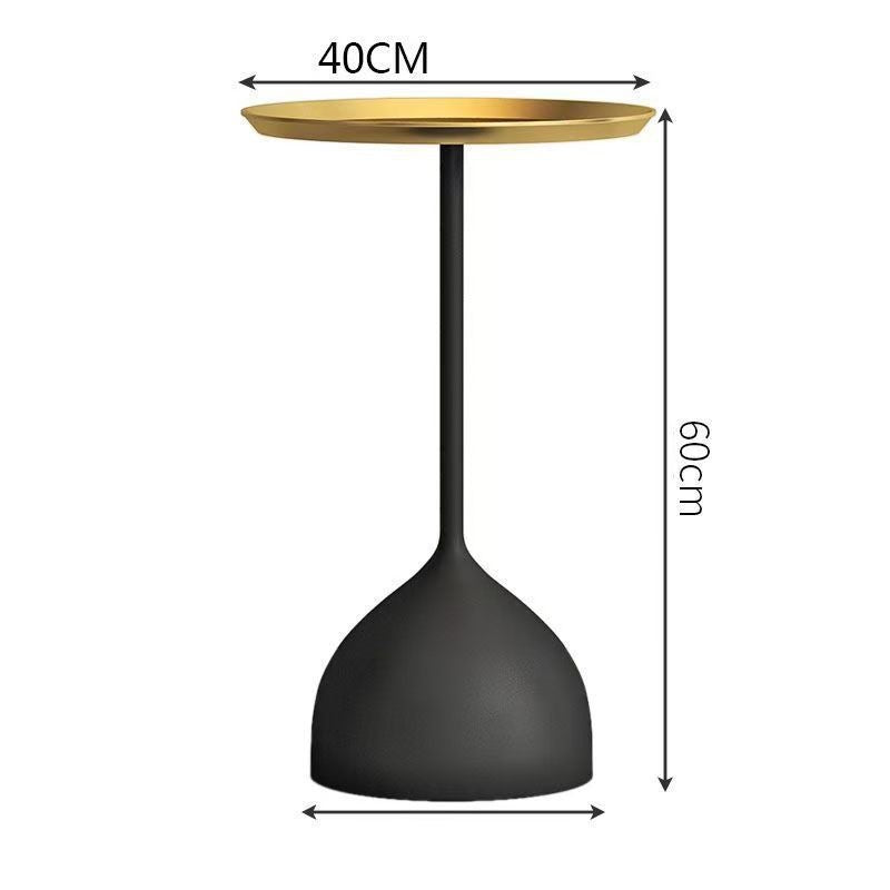 Scandinaviancasual side table small apartment iron small round table cream style for home small coffee table bedside small bedside table no