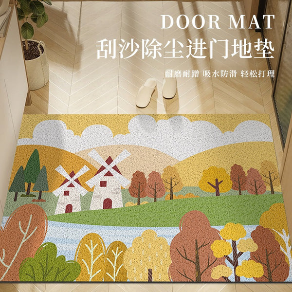 Household entry carpet floor mat, door mat, door mat, door mat, foot pad silk ring, new style, the door can be cut outside the door.