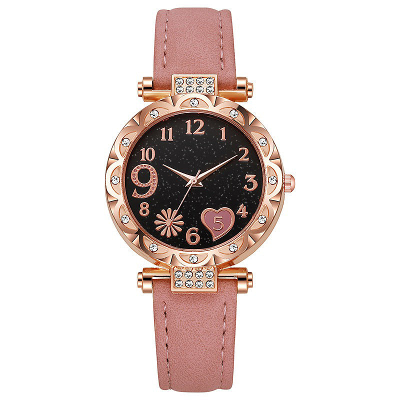 Wholesale in-stock set: minimalist fashion quartz watch for women - versatile, stylish, and perfect for casual wear