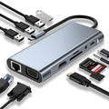 Type-c docking station laptop docking station 11-in-1 usb3.0 hub converter portable office
