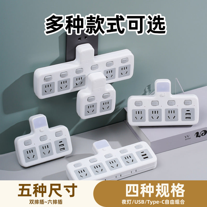 Authentic socket converter multi-outlet panel wireless power strip usb multi-function plug