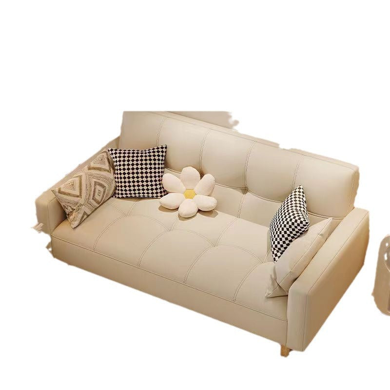 Foldable sofa bed cat claw leather new arrival sofa small apartment rental house sofa all-in-one dual-purpose foldable bed