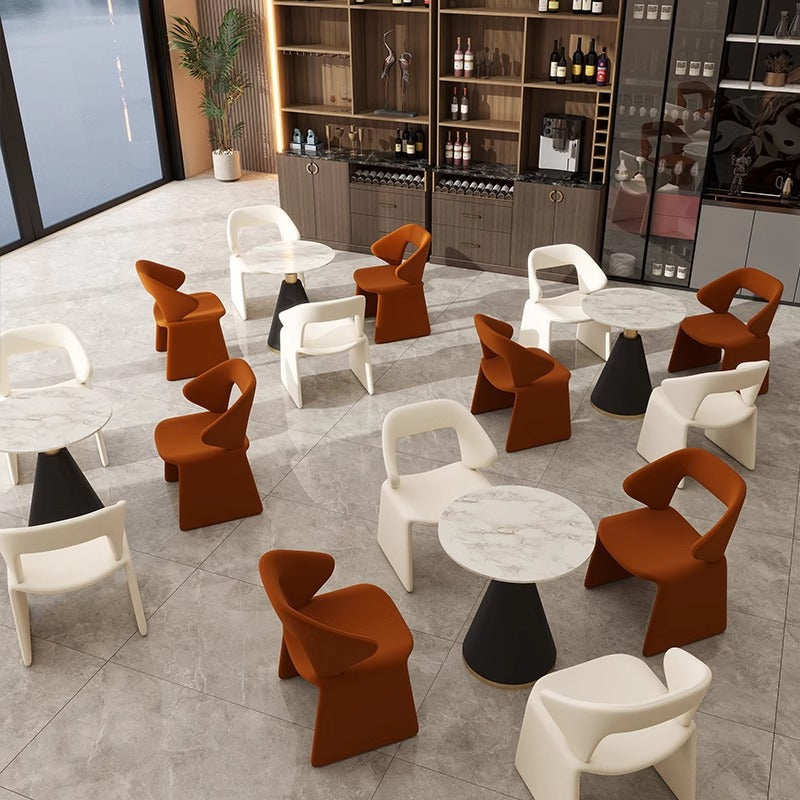 Milo sales office reception desk set - table and four chairs for consultations, modern style for photography studios, business hotels, and dining