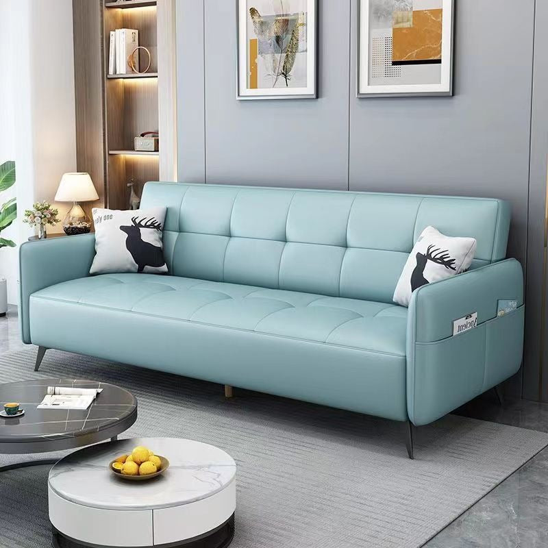 Fabric sofa for small apartments, rental properties - minimalist modern tech fabric multifunctional foldable sofa bed (2-in-1)