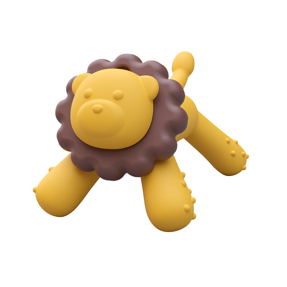 Cross-border baby lion bee toothpaste food grade silicone soothing molar stick baby grasping teething toothpaste toy