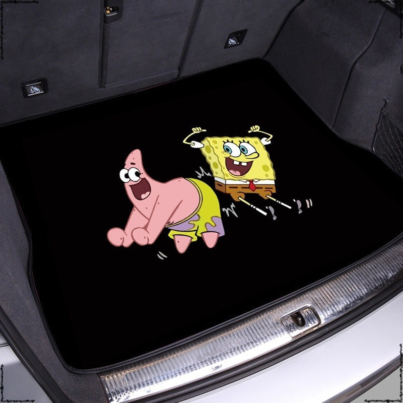 Cartoon car trunk pad Lynk 06 Suiteng Elantra Civic Qashqai tail box pad Accord car pole krypton