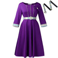 D3340  foreign trade women's clothing  new women's fashion elegant round neck patchwork african dress
